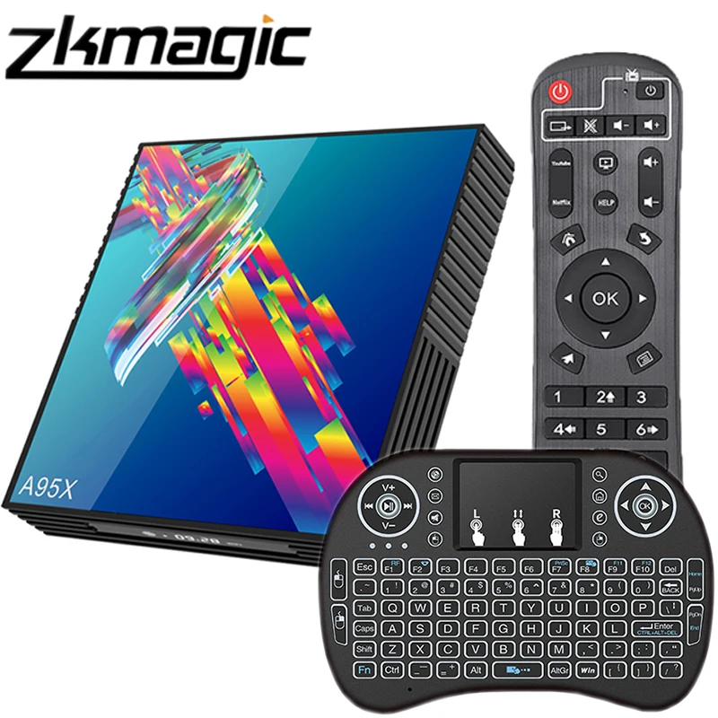 Android 9 0 Smart TV Box A95X R3 с двумя камерами процессор Rockchip 4 Гб Оперативная память 64