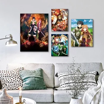 

Tate no Yuusha no Nariagari Anime Manga Poster Canvas Painting Print Wall Art Home Decor No Frame