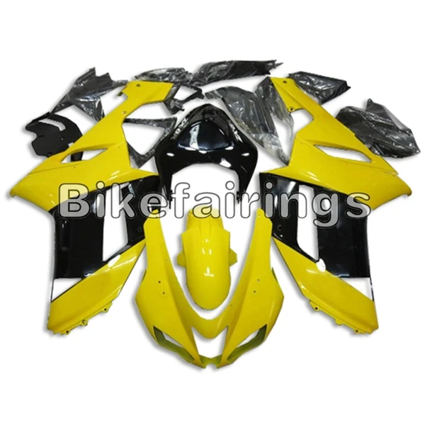 Желтый черный рамы кузова пластиковые мотоциклетные корпуса для Kawasaki ZX-6R 2007 2008 07 08 ZX636R 636 ZX6R ABS Инжекционный кузов комплект
