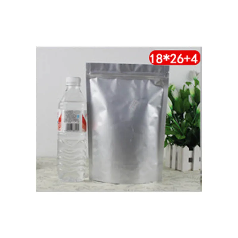 18X26 Водонепроницаемый Resealable FDA класс ZipLock мешок 50 шт. пакет еды чайный мешочек алюминиевая фольга пищевая сумка для хранения - Цвет: 18X26