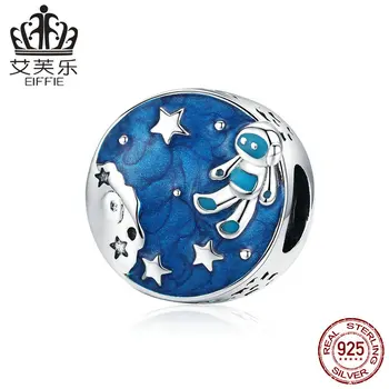 

Astronaut Diy 925 sterling silver original letter beads for jewelry making Fit charm pandora bracelet
