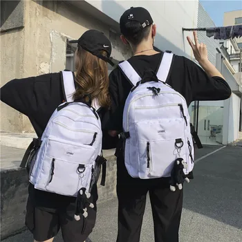 

2020 Simple Oxford Pure Color School Backpack College Student Book Bag Girls Leisure Backpack women All Match Teenager