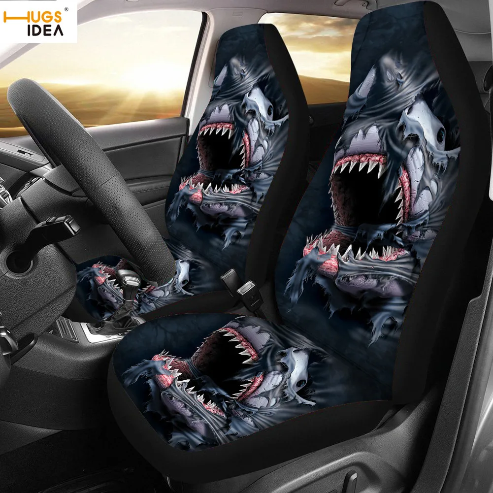 HUGSIDEA Washable 2Pcs/set Shark Design Car Seat Cover Auto/SUV Seat