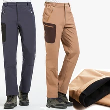 Стиль Модные уличные походные лыжные брюки мужские теплые брюки ветрозащитные водонепроницаемые длинные брюки