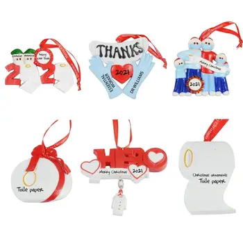 

FRIGG Santa Resin Pendant Christmas Tree Decoration Merry Christmas Decor For Home Christmas Ornament Xmas Gifts Navidad Natal