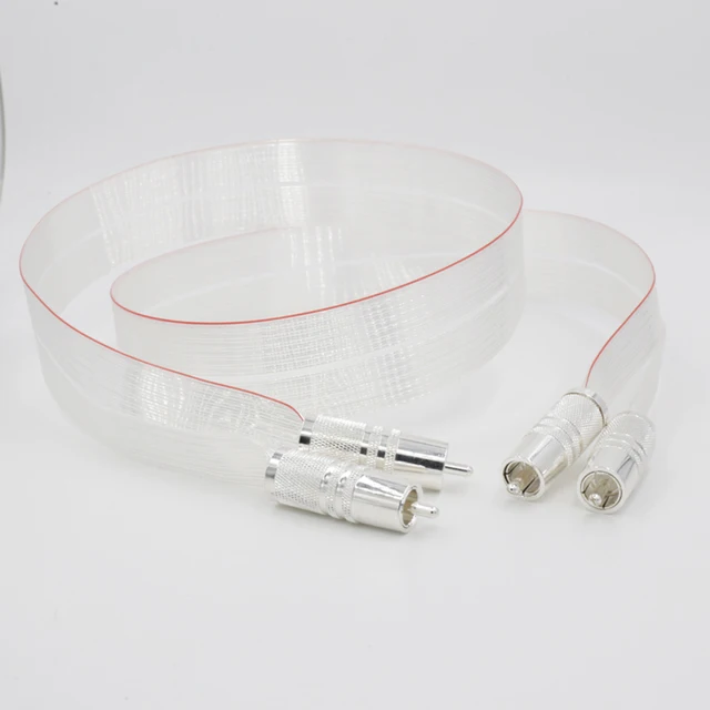 $US $25.50  Hifi SR-02 RCA Interconnect Cable Silver Plated RCA Plug Connctor Cable 0.5m Per piece