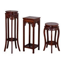 Дерево гостиной зеленый Ло цветочный горшок маленькие полки крытый красный дерево поддельные что-то антикварная полка одного посадочного типа