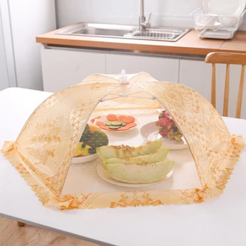 

Meal Cover Vegetable Cover Anti-Fly Folding Table Cover Leftovers Dust-Proof Vegetable Rice Lace Vegetable Cover