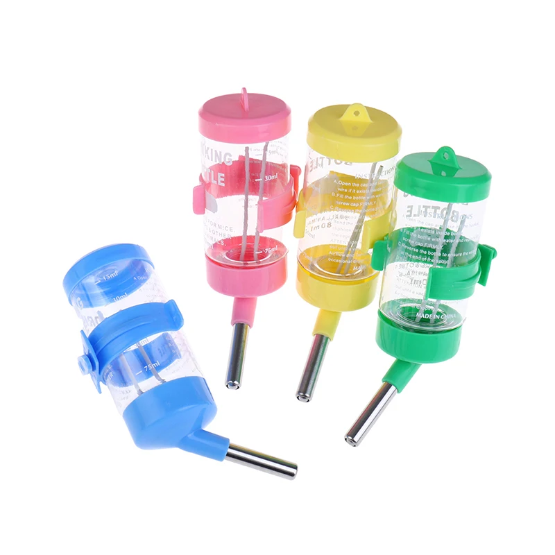 Plastic Hamster Drinker Water Bottle Dispenser Feeder Hanging Pet Dog Guinea Pig Squirrel Rabbit Drinking Head Pipe Fountain hamster water feeder small animal water bottle pet drinking bottle rabbit drinking bottle