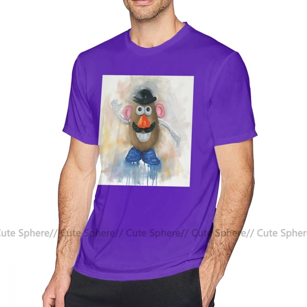 Футболка Mr Potato Head винтажная ностальгическая Футболка Mr Potato Head 6xl потрясающая футболка Летняя Хлопчатобумажная футболка с короткими рукавами и принтом - Цвет: Purple