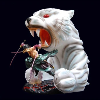 

Anime ONE PIECE Statue White Tiger Roronoa Zoro Battle Ver PVC Action Figure New 24cm Three thousand world Zoro Figure Model Toy