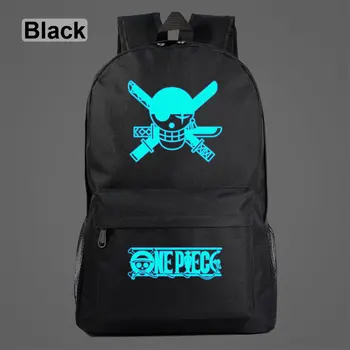 

AL1503 Luminous Pirates Roronoa Zoro Swordman Skull Boy Girl School bag Teenagers Student Schoolbags Women Packsack Men Backpack