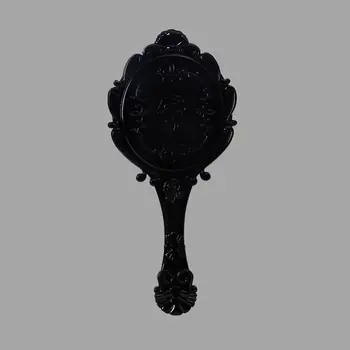 

Creative Rose Carving Cosmetic Makeup Mirror Hand Hold Square Mirror Vintage Ladies Plastic Mirror Beauty Tool
