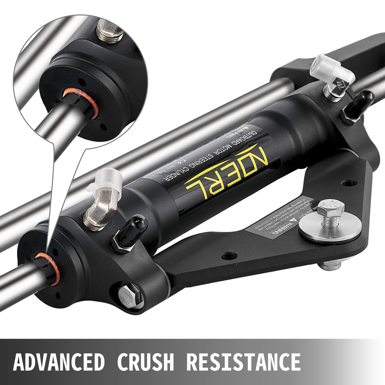 SucceBuy 300HP Boat Hydraulic Steering Cylinder HC5345-3 HC5358-3 for BayStar Teleflex Marine Outboard Steering Boat Accessories