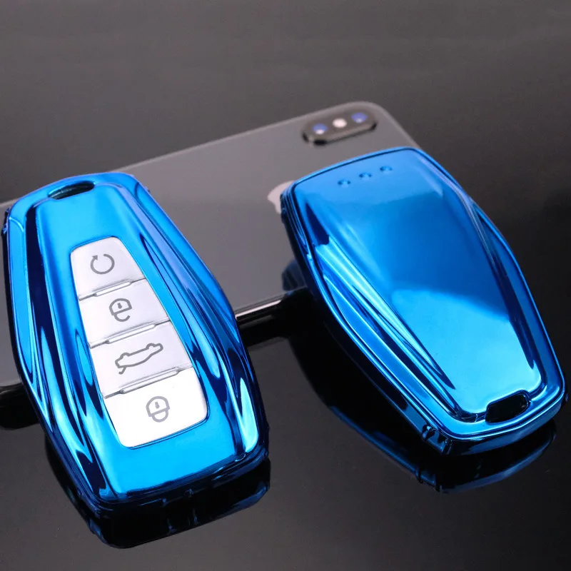 Fashion Soft TPU Car Key Case Full Cover For Geely Coolray-Atlas Boyue NL3 Emgrand X7 EX7 SUV GT GC9 Borui Accessories key case cover key case