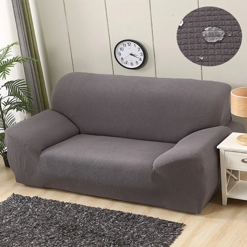 

Grey Color Sofa Cover for Living Room Universal All-inclusive Sectional Couch Cover High Grade Cotton Sofa Cover Slipcover