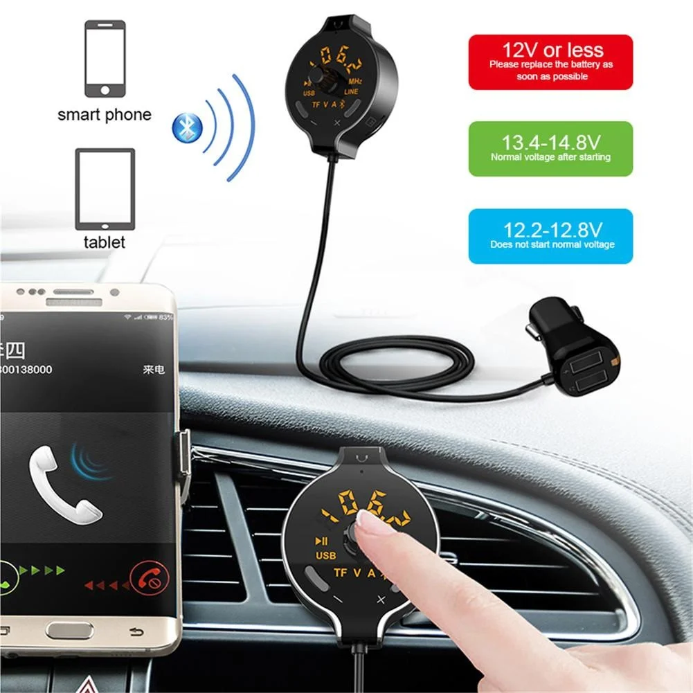 Fm-модулятор автомобильный комплект MP3-плеер беспроводной Bluetooth Hands-free fm-передатчик AUX Выход TF/U Disk Play USB Автомобильное зарядное устройство 5 В/3.1A