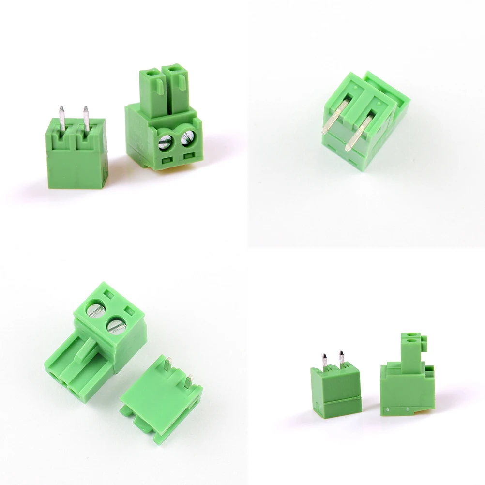 

10 PCS 3.81mm 2pin terminal block Right angle Terminal plug type 300V 8A 3.81mm pitch connector pcb screw