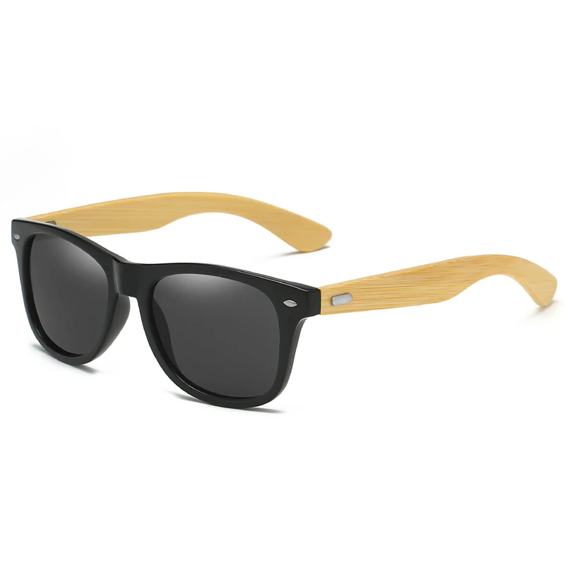 Square Vintage Wooden Sunglasses Men Women Fashionable Driving Bamboo Wood Sunglasses Man Black Sun glasses UV400 Eyewear