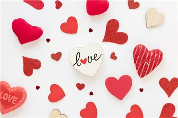 

Vinyl Custom Valentine day Photography Backdrops Prop Floral Rose Wooden Photo Studio Background Q191223-0963