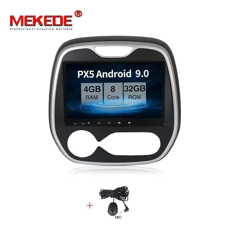 Android 9,0 автомобильный dvd-плеер Мультимедиа Навигация DVD для Renault Captur/CLIO/samsung QM3 2011 2012 2013- 8 core 4+ 64G - Цвет: PX5 automatic