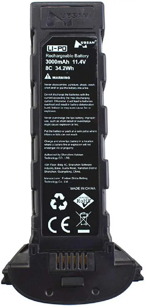 LeadingStar 2 шт 11,4 V 3000mah литиевая батарея для Hubsan H117S Zino Pro бесщеточный четырехосевой летательный аппарат