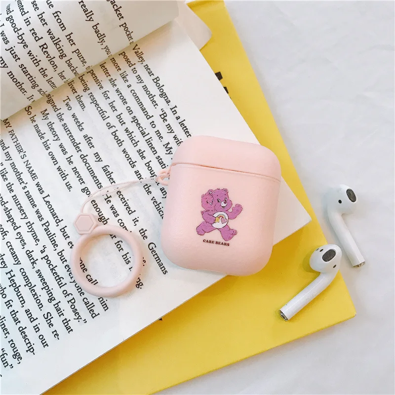 Конфета Медведь Кожа Чехол для airpods для удостоверения личности-2 1 Care Bears мягкие беспроводные bluetooth наушники earpods для airpod чехол защитный чехол с крышкой