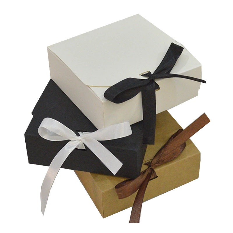 controleren Maryanne Jones bezorgdheid 10Pcs Grote Verpakking Custom Gift Box Met Lint Grote Gift Verpakking Wit  Kraft Doos Karton Papier Doos zwart|Geschenktasjes & Inpak Benodigheden| -  AliExpress