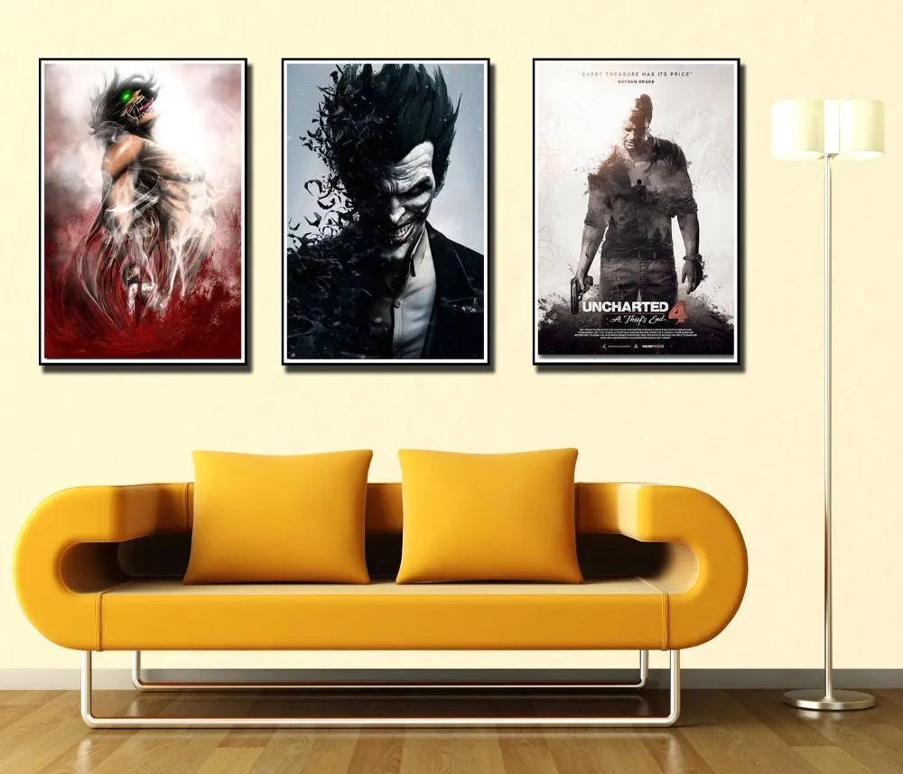 Batman DC Anime Silk Cloth Art Poster Decor 19L