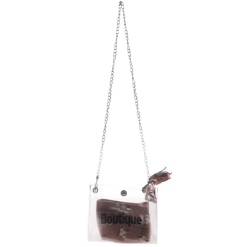 

Clear Bag Bucket Bag Fashion Transparent Women'S Shoulder Messenger Beach Casual Shopping Bag(Pink)