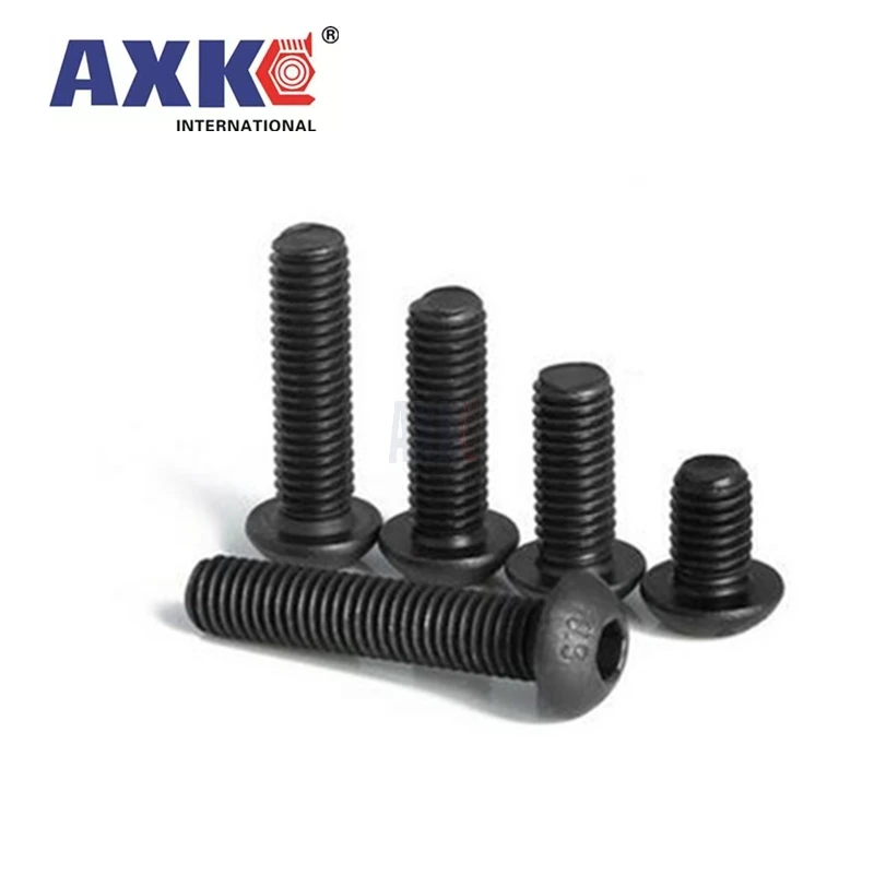 M2 M2.5 M3 M4 M5 M6 M8 M10 grade 10.9 class black oxide ISO7380 alloy steel button head hexagon socket screw