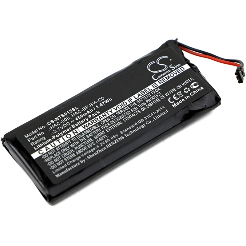 Аккумулятор ABKT-CameronSino 450Mah для nintendo Hac-015, Hac-016, Hac-A-Jcl-C0, Hac-A-Jcr-C0, переключатель