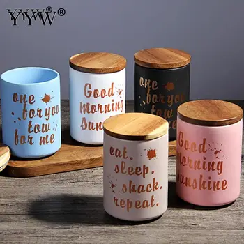 

Letter Jars For Storage Spices Coffee Beans Container Bulk Food Cans For Storage In The Kitchen Bank Storage Box With Wood Lid