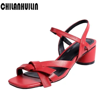

sexy shoes thick high heels bow-tie shoes summer beach sandals women summer party platform ankle-wrap woman sandals female shoes