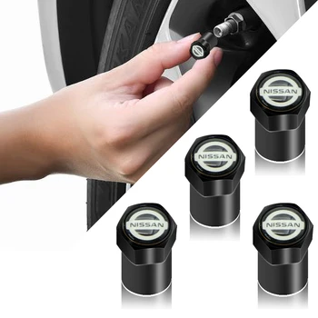 

4pcs Car Wheel Tire Valve Caps Wheel Tire Parts Valve Stem Caps Cover For Nissans Nismo X-trail Almera Qashqai Tiida Teana