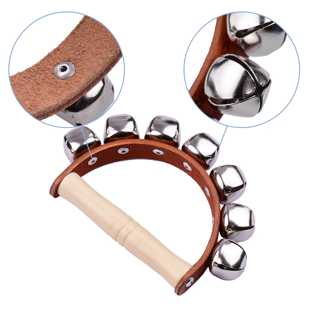 Hand Bell with Wood Handle 5pcs/7pcs Jingle Bells
