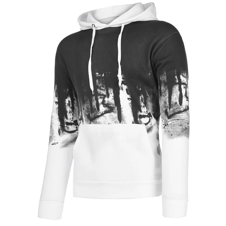 Hoodies Sweatshirts Off White Men Gradient Color Pullover Long Sleeve Hooded Sweatshirt Tops Blouse Sweatshirt Mens Winter