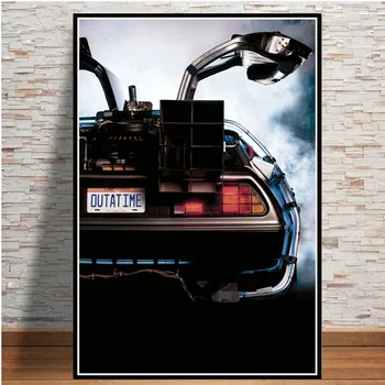 

Movie Back To The Future Classic Cool Car Retro Living Sofa Wall Art Home Decor Picture Quality Canvas Painting Poster A1066
