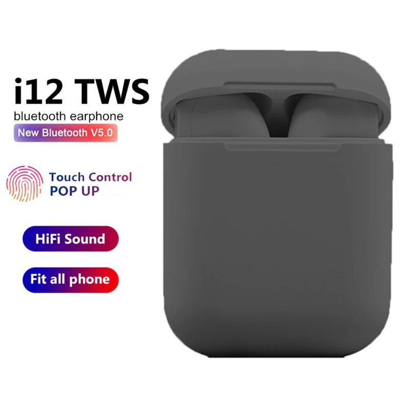 

i12 TWS Mini Wireles Bluetooth Headset 5.0 Stereo Earphones with Charging Box Microphone for Huawei Xiaomi Phone Full Smartphone