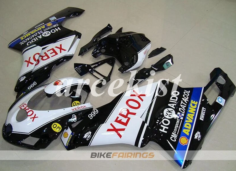 

New ABS Motorcycle Full Fairings kit fit for Ducati 749 999 2005 2006 05 06 749R 999R Body set Black white