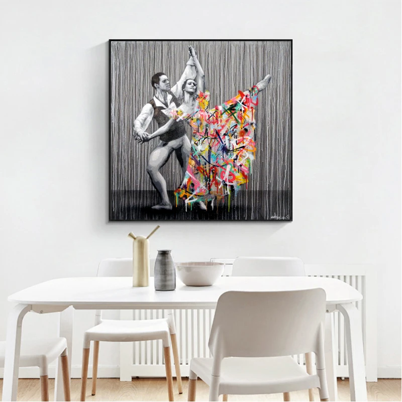 RELIABLI портретный плакат граффити Печать холст Картина танцы уличное искусство