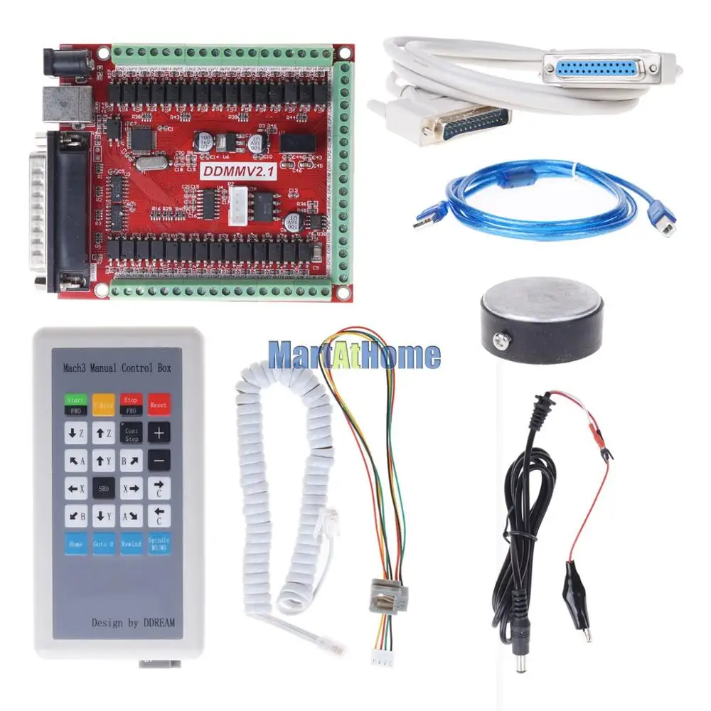 lpt mach3 breakout board kit com caixa