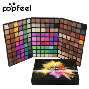 POPFEEL 120 оттенков блестящие тени для век Палитра прессованная Косметика