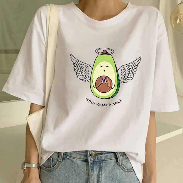 Женские футболки с принтом авокадо графическая футболка 90 s эстетическая Kawaii для