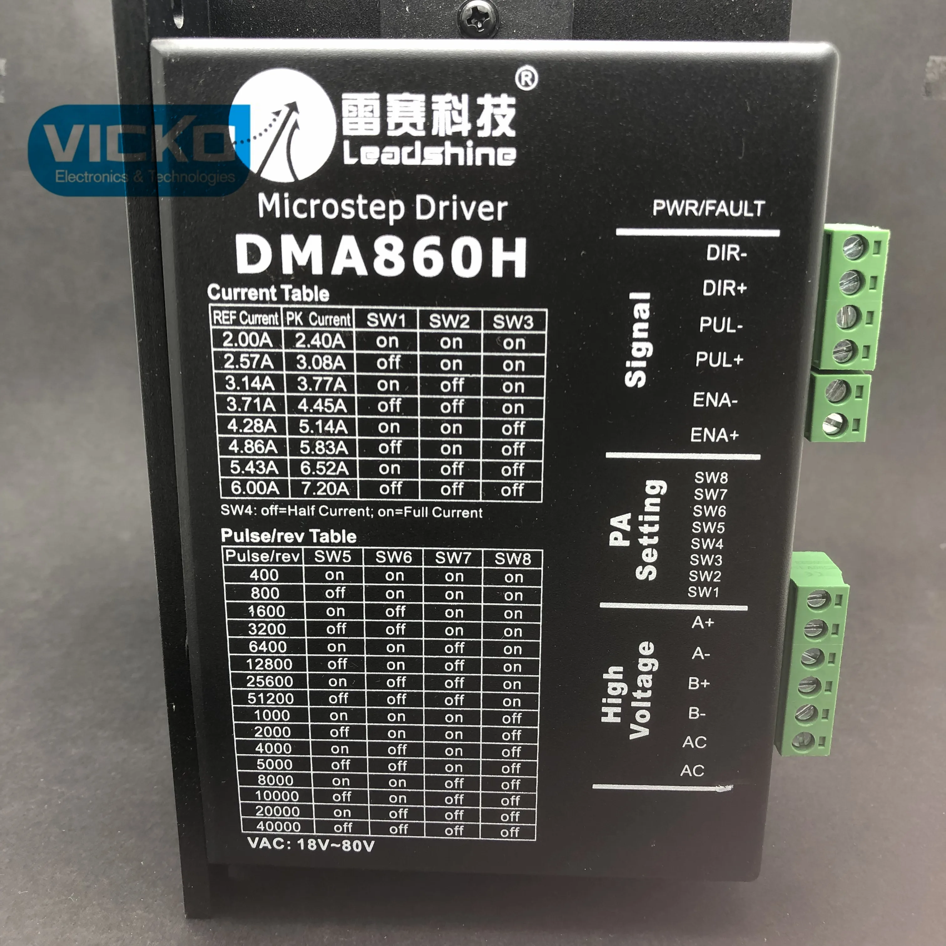 [YK] Cloudray Leadshine 2 трехфазного шагового двигателя DMA860 18-80VAC 2,4-7.2A DMA860H переключатель