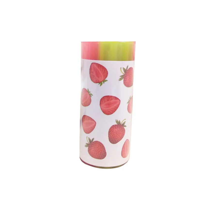 Cute Fruit Strawberry Lemon Apple Cylindrical Rubbers Erasers 1PC Gift Stationery Supplies For School Office Kids Girls
