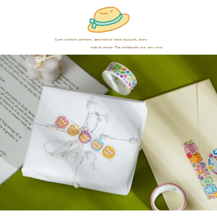 Mr.Paper 12 Designs 1 Roll There Is A Small World Series Cartoon Style Creative Cute Decor Hand Account DIY Material Washi Tapes