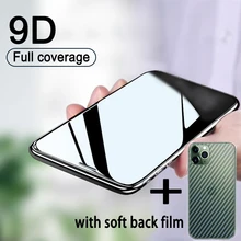 9D защитное стекло с закругленными краями для iPhone 7, 8, 6, 6S Plus, X, XR, XS Max, закаленное защитное стекло для iPhone 11 Pro, Max Glas