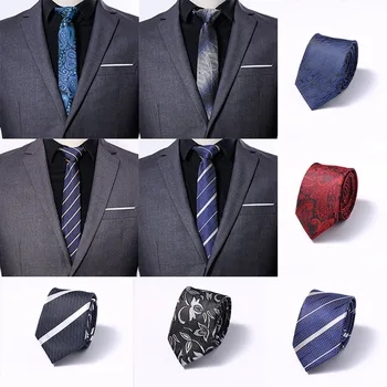 

6cm Ties Fashion Stripe Printed Necktie For Men Business Formal Classic Wedding Party Luxurious Neckwear Slim Shirt Accessories