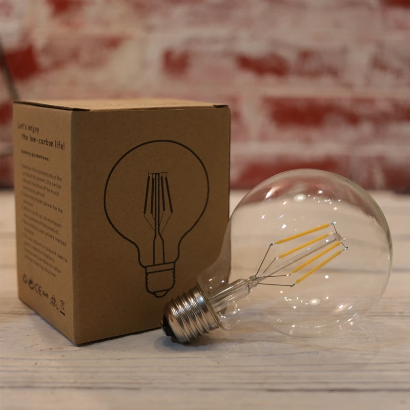 Светодиодная лампа накаливания LATTUSO Edison G80 G95 G125 большой глобальный светильник 4